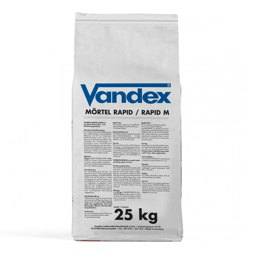 Vandex Rapid M 25kg - Rapid Curing Waterproof Mortar