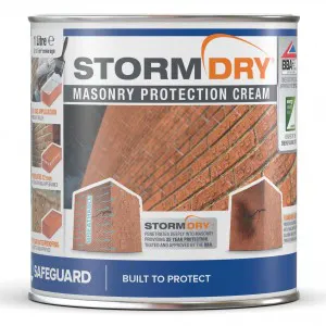 Stormdry Masonry Protection Cream - Colourless, Breathable, Water-Repellent Treatment for Brick, Concrete and Stone Walls