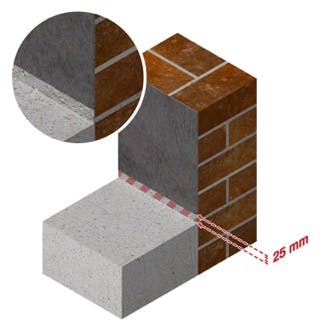 Drybase Flex floor-wall junction detail